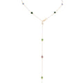 KURTCB Rhinestone Necklace for Women Boho Long Y Lariat Gold Necklace Stack Colorful Summer Beach Jewelry - color: Multi