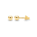 Kezef 14K Gold Filled Ball Stud Earrings for Women - Thick 14K Gold Layer, Hypoallergenic for Sensitive Ears, Round Studs | 3mm-9mm - style: 3mm