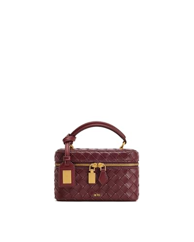 JW PEI Women's Cleo Box Shape Top Handle Bag - color: Claret Croc