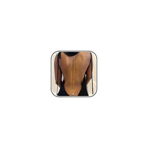 Back Necklace for Backless Dress Body Chain Jewelry for Women Adjustable Rhinestone Chain Necklace Bridal Jewelry for Weddings Summer Vacation - color: A1:body chain