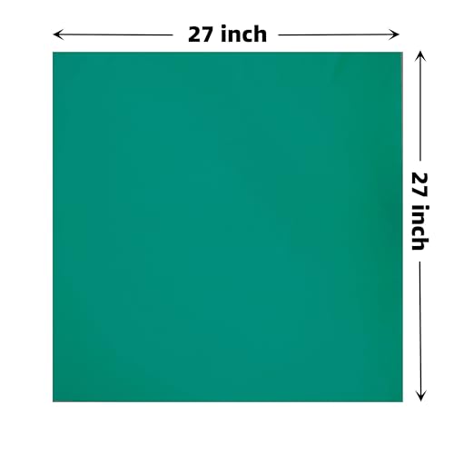 100% Cotton Bandana 27x27 Large Solid Head Scarf for Men Women Thick Opaque Reusable Wrapping Cloth Gift & Lunch - color: Teal Green Single