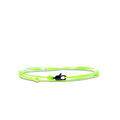 Made by Nami Nautical Rope Bracelet for Men Waterproof & Adjustable Wrap String Bracelets with Snap Hook Gift for Him - color: Neon Green Black