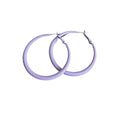 Colorful Matte Hoop Earrings 80s Hoop Earring Retro Earrings Neon Earrings Bright Fluorescence Round Hoop Earings for Women - color: purple