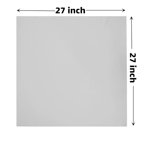 100% Cotton Bandana 27x27 Large Solid Head Scarf for Men Women Thick Opaque Reusable Wrapping Cloth Gift & Lunch - color: Light Grey Single