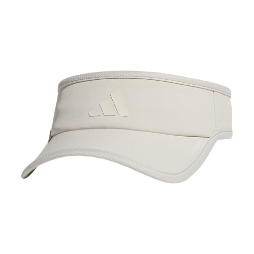 adidas Women's Superlite Visor – Lightweight Moisture-Wicking Running Tennis Hat - color: Wonder Alumina Grey/Alumina Beige/3