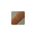 Women's 18k Gold Plated Arm Cuff Bracelet - Minimalist Silver Upper Arm Cuff for Cool - color: B-Gold