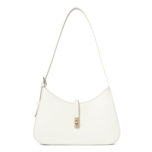 CLUCI Shoulder Bag for Women, Purses for Women, Handbag Hobo Bags Vegan Leather Crossbody Purse with Adjustable Strap White - color: A-white-small