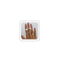 Chunky Gold Pearl Rings for Women Vintage Baroque Pearl Rings Set Open Stacking Pearls Ring Set Irregular Geometric Pearls Ring Boho Prom Costumes Fashion Jewelry Accessories - style: 5PCS C