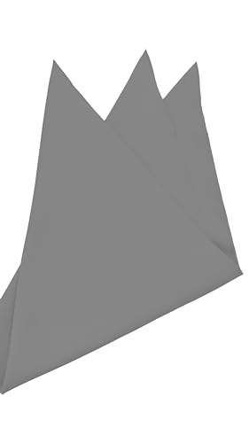 100% Cotton Bandana 27x27 Large Solid Head Scarf for Men Women Thick Opaque Reusable Wrapping Cloth Gift & Lunch - color: Dark Grey Single