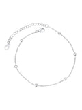 FindChic Stainless Steel Ankle Bracelets for Women, Waterproof Figaro/Cuban/Box/Beaded Chain Anklets, Summer Beach Foot Jewelry, 8.5''-10.5'' Adjustable Length, with Gift Box - style: Ideal Beaded Chain-Silver