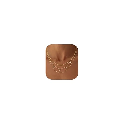 Layered Necklaces For Women,Dainty Gold Plated Necklace Stack Prom Layering Necklaces For Women Trendy Chain Cross Choker Necklace Set Fashion Accessories - color: 3set-1
