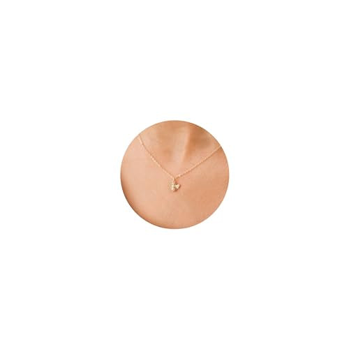 LLWOM Gold Necklace for Women-14k Gold Plated Infinity Necklace Star Of David Necklace Evil Eye Cross Pendants Heart Dainty Gold Necklace For Women - color: Gold, style: Bee Necklace