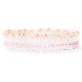 xuzhiyuan Women's Multilayer Crystal Beaded Bracelet Set - Boho Stackable Stretch Handmade Jewelry for Daily Wear & Gifting - color: Light Pink