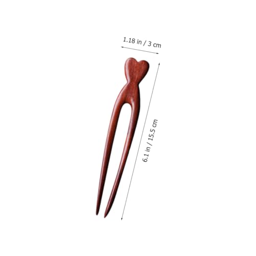 FOMIYES Wooden Hair Stick Double Prong Vintage Hairpin for Women Lightweight Natural Wood Hair Fork Decorative Handmade for Everyday Updos