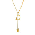 Gold Necklaces for Women Gifts - 14K Gold Plated Necklace for Women Necklaces for Her Tiny Fashion Jewelry for Teens，for Women Friends Jewelry Gifts，Necklace Gold Jewelry Birthday Gifts - style: Letter D necklace
