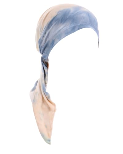 Chemo Headwear for Women Pre-Tied Head Scarf Headwraps Soft Turbans Cancer Hats Chemo Beanie Coverings Scarves - color: Gray and Khaki