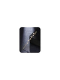 Ear Wrap Hook Earrings for Women Fashion Ear Cuff Crawler Earrings Silver Gold Long Piercing Crystal Curve Style Earring Stick Ear Wrap Earring Rhinestone Trendy Jewelry Gifts - color: six rhinestone-gold