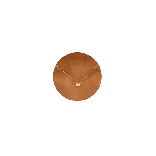 VRIUA Gold Necklace for Women - 14K Gold Plated Dainty Italian Horn Star of David Butterfly Bow Sun Lotus Volleyball Baseball Cowboy Boots Necklace Jewelry Everyday for Women - style: Butterfly