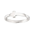 Silpada 'Simplex Cross' Horizontal Cross Textured Ring in Sterling Silver