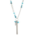 FULU AUTUMN Long Necklaces for Women Trendy Long Chunky Beaded Necklace Boho Fashion Costume Jewelry Mothers Day Gifts for Her - color: 95-Turquoise