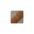 Women's 18k Gold Plated Arm Cuff Bracelet - Minimalist Silver Upper Arm Cuff for Cool - color: B-Silver