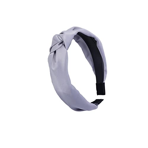 Satin Knot Headband for Women (Light Grey) - color: Light Grey