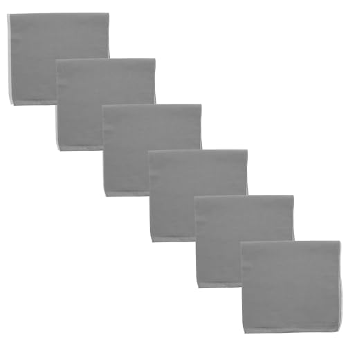 Motique Accessories Solid Color Bandana - Set of 6 Bandannas - color: Light Grey