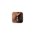 Dangle Earrings For Women, Silver Plated Lightweight Drop Earrings With Sparkling Cubic Zirconia,14K Gold Plated Hypoallergenic Face Shaping Earrings For Wedding Party Daily Office Jewelry Gift - color: Silver-B