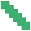 Motique Accessories Solid Color Bandana - Set of 6 Bandannas - color: Kelly Green