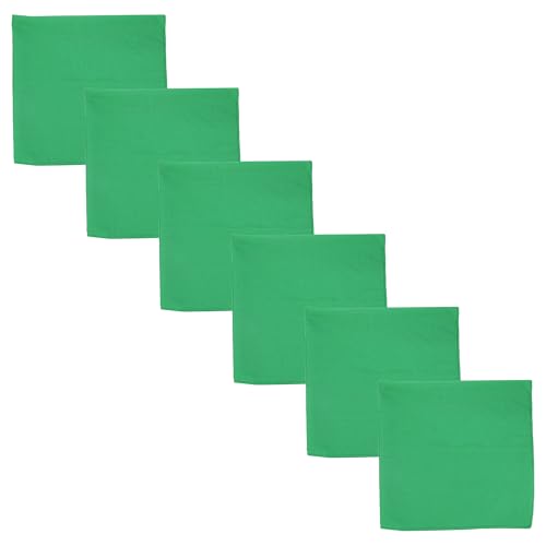 Motique Accessories Solid Color Bandana - Set of 6 Bandannas - color: Kelly Green