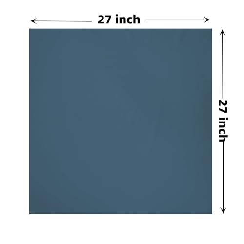 100% Cotton Bandana 27x27 Large Solid Head Scarf for Men Women Thick Opaque Reusable Wrapping Cloth Gift & Lunch - color: Indigo Blue Single