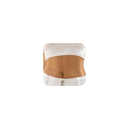14K Gold Plated Waist Chain for Women, 2Pcs Adjustable Pearl Beads Body Chain, Sexy Layered Summer Beach Bikini Belly Jewelry Accessories - style: Rope&Bead