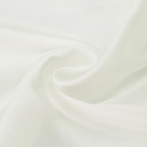vimate Head Scarf for Women Hair 27'' Square Satin Silk Feeling Bnadana Neck Scarf Handbag Accessories Etc - color: C40#. Ivory
