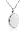 FashionJunkie4Life Sterling Silver Oval Locket Necklaces for Women, 18" Cable Chain - style: Small Simple