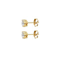 Gold Hoop Earrings Set: Dainty Stud Earrings 14K Gold Plated Earrings for Women Trendy Hypoallergenic Gold Stud Earrings 3-4mm Cubic Zirconia Cartilage Piercing Gold Jewelry for Women Gifts - color: Gold-CZ-4mm