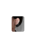 Silver Chain Earrings for Women Dainty Tassel Chain Hoop Earrings Layered Non Piercing Fake Earring Y2K Drop Dangle Cuff Earring Crystal Huggie Clip Hoops Gift for Her - style: Style2
