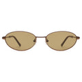 Appassal Retro Oval Sunglasses for Women Mens with Spring Hinge Sunnies AP3696 - color: C9 Brown / Tea Brown