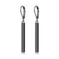 Leverback Earrings Dangle Earrings for Women Dangly Earrings Anniversary Birthday Gifts for Women - style: Vertical Bar Earrings-Black