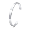 MEALGUET Stainless Steel Mens Cuff Bracelet : Minimal Cool Silver/Black/Gold Plated Open Metal Cuff Bangle Bracelets for Men,Mens Bracelet Jewelry Gift - color: Silver-Single, size: Large( fit 7" to 8.5" wrist)