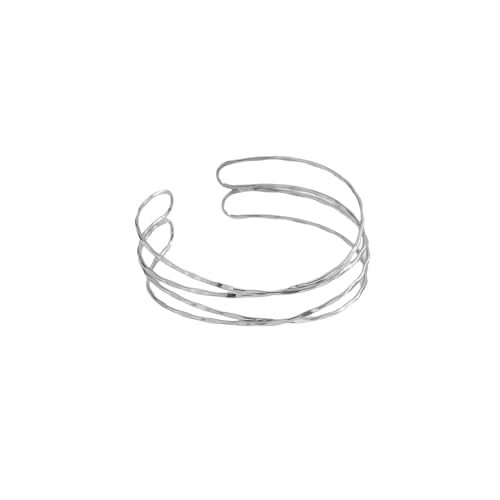 Choistily Arm Cuff Bracelet Gold Cuff Bracelet Silver Cuff Bracelet Arm Cuff Upper Arm Cuff Bracelet Jewelry Gift for Women - color: silver