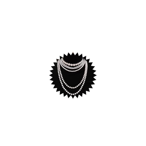 Layered Pearl Necklaces for Women Big Pearl Long Chain Necklace Dainty Faux Pearl Necklaces Statement Sweater Strand Chain Jewelry - style: SetA