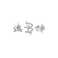 Y2k Moonstone Rings Rhinestone Star Irregular Agate Grunge Rings Set for Women - style: Style 3