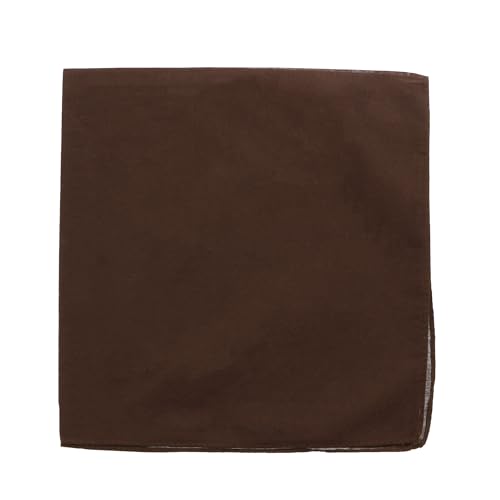 Motique Accessories Solid Color Bandana - color: Dark Brown