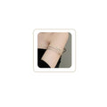 Minimalist Arm Cuff Bracelet Layered Armband Elegant Cuff Bangle Round Bracelet Stackable Geometric Jewelry for Women Men - color: 3layered silver