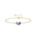 Turandoss Gifts for Women Her Daughter - 6 7 8 9 10 11 12 13 14 15 16 Year Old Girls Birthday Gifts, 14K Dainty Gold Plated Created Birthstone Bracelets for Women Girls Teens Jewelry Gifts - color: 03-07-Mar-Jul-Birthstone