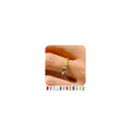 TOBENY Gold Birthstone Rings for Women 14K Gold Plated Adjustable Rings Non Tarnish Gold Stackable Rings Dainty Emerald Green Cubic Zirconia Ring for Mother Daughter Birthday Jewelry Gifts - color: Sep+Nov