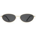 Appassal Retro Oval Sunglasses for Women Mens with Spring Hinge Sunnies AP3696 - color: C1 Gold / Grey