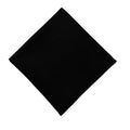 100% Cotton Bandana 27x27 Large Solid Head Scarf for Men Women Thick Opaque Reusable Wrapping Cloth Gift & Lunch - color: Black Single