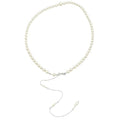 1Pcs White Elegant Pearl Backdrop Necklace Sexy Tassel Pendant Back Chain Body Decoration Chain for Women Backless Off-shoulder Dressing