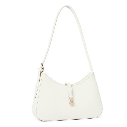 CLUCI Shoulder Bag for Women, Purses for Women, Handbag Hobo Bags Vegan Leather Crossbody Purse with Adjustable Strap White - color: A-white-small